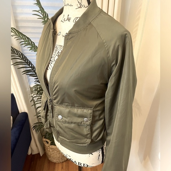 AEROPOSTALE Bomber Jacket Army Green - Picture 5 of 12